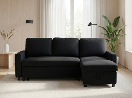 L - Shaped Convertible Sofa Bed With Storage Chaise