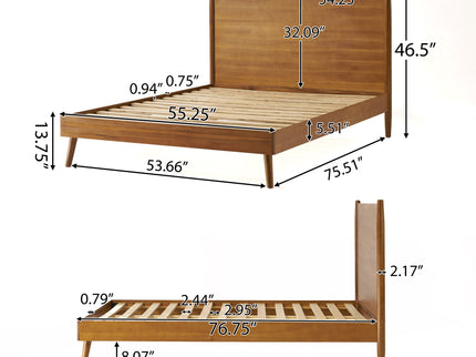 Okioki - Mid-Century Wood Bed