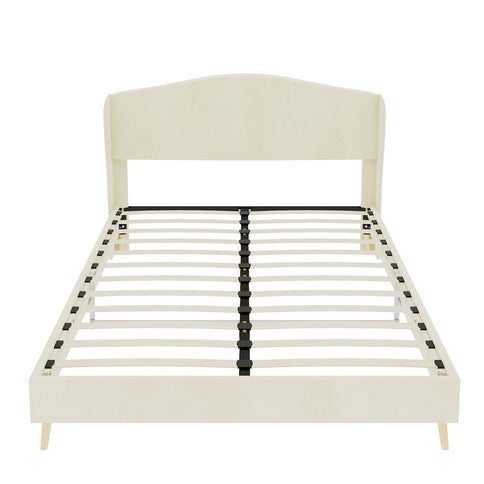 Upholstered Bed, Tufted Headboard, Comfortable Sleep