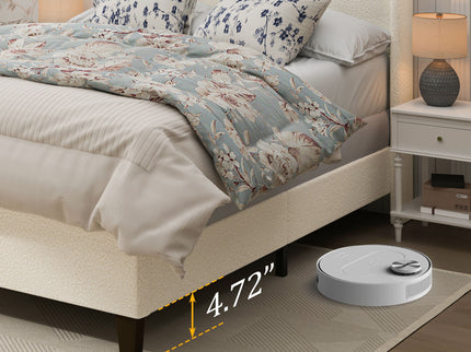 Platform Bed Frame With Tall Headboard And High Footboard