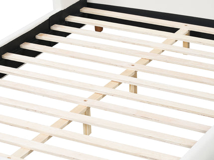Modern Upholstered Bed Frame With Wingback Headboard