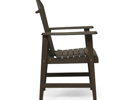 Outdoor Weather Resistant Acacia Wood Adirondack Dining Chairs (Set of 2)