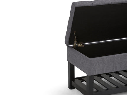 Saxon - Upholstered Transitional Storage Ottoman Bench