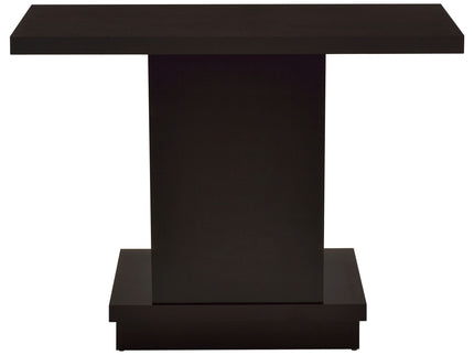 Fiona - Pedestal Console Table With Geometric Design - Cappuccino