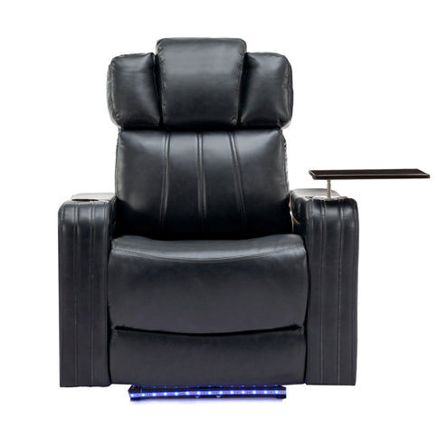 Power Recliner Theater Chair With Cooling Cup Holder, tooth Speaker, LED Lights, USB Ports