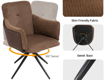 Swivel Home Office Desk Chairs With Arm (Set of 2)
