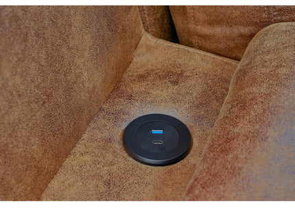 U - Shape Sectional Pull Out Bed With Console, Storage, And USB Charging