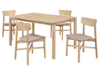 Light Brown / 5 Pc. Table, 4 Chairs
