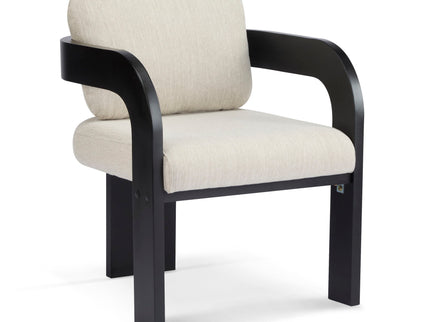 Dining Chairs With Pillow Back (Set of 2) - Beige / Black