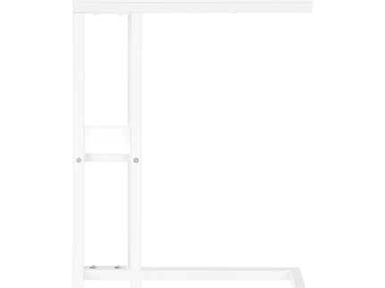 Accent Table, C - Shaped, Marble Look Contemporary & Modern Convenient Design