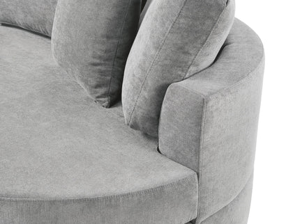 Modern 3 Seater Upholstered Sofa With Curved Design