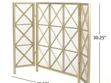 Margaret - 3 Panel Fireplace Screen Iron