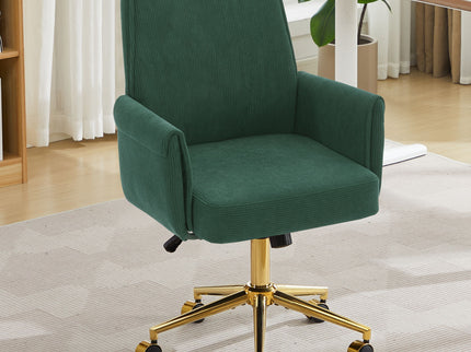 Ergonomic Mid-Back Office Chair With Gold Base