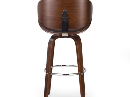 Lumos - Mid Century Modern Upholstered Swivel Barstool