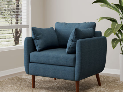 Luminate - Upholstered Fabric Club Chair With Tapered Legs And 2 Accent Pillows