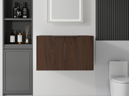 Floating Bathroom Vanity Cabinet With Soft Close Double Doors, Spacious Interior Storage, Wall Mounted, Cabinet Only