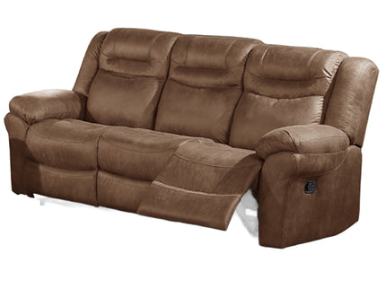Power Reclining Sofa With USB Port Upholstered Pillow Arms And Headrest - Brown