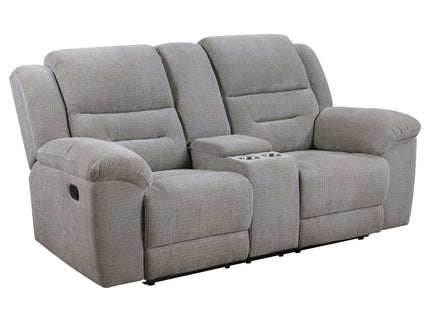 Sebring - 2 Piece Upholstered Reclining Sofa Set With Manual Recline - Gray