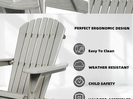 Lounge Patio Chair For Garden Outdoor Wooden Folding Adirondack Chair (Set of 2) Solid Cedar Wood Lounge Patio Chair For Garden