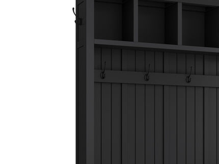 Hall Tree With 4 Drawers, Coat Rack With 6 Hooks