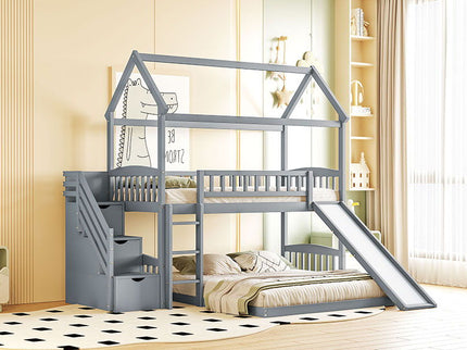 House Bunk Bed With Slide