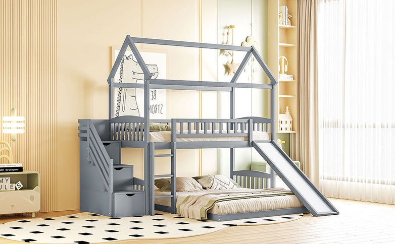 House Bunk Bed With Slide