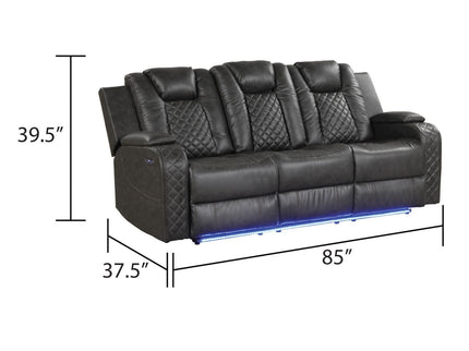 Benz - LED & Power Recliner With Adjustable Headrests And Ambient LED Lighting