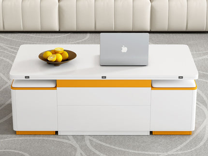 Lift Top Coffee Table With 4 Storage Stools