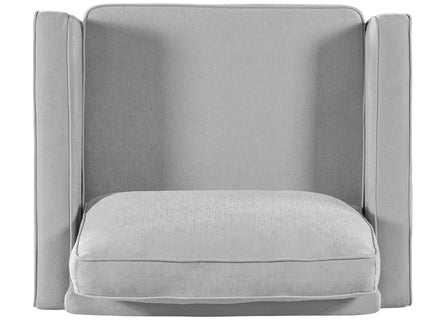 Accent Chair Upholstered Single Sofa With Square Arms, Sewn Pillow Back For Living Room