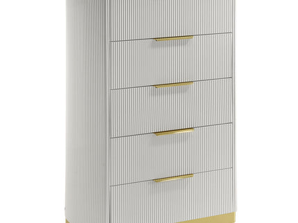 Giovanni - 5 Drawer Chest - White