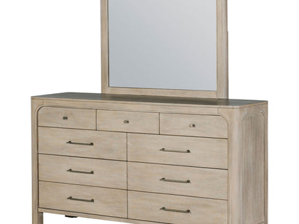Flores - 9 Drawer Dresser With Mirror - Mango Color