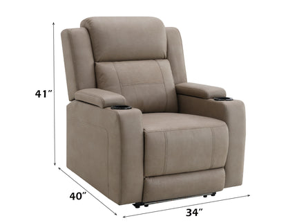 Lugo - Power Motion Recliner With Cup Holder - Camel