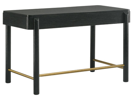 Anser - 2 Drawer Vanity Desk Makeup Table Rounded Design - Black