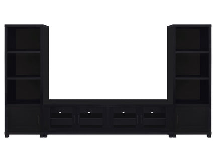 Arnaud - 3 Piece TV Stand Set With Storage - Black