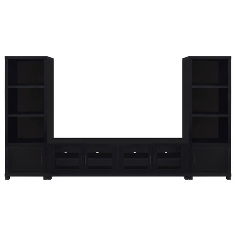 Arnaud - 3 Piece TV Stand Set With Storage - Black