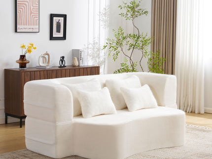 Modern Floor Sofa With 4 Pillows