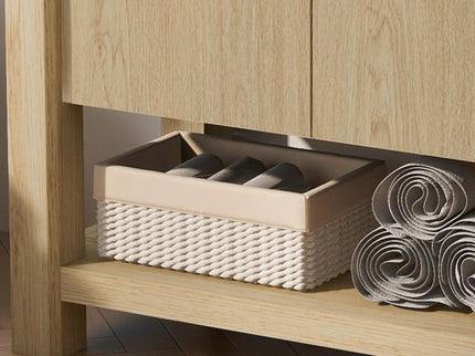 Modern Bathroom Vanity With Rectangle Ceramic Sink, Soft Closing Doors