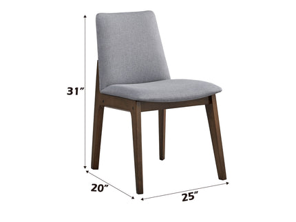 Kaela - 7 Pieces Dining Room Set - Walnut / Light Gray