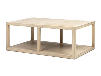 Ellis - Open Frame Coffee Table With Lower Shelf - Natural