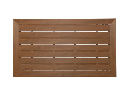 Outdoor Dining Table With Eucalyptus Wood Topped - Silver