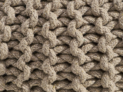 Moro - Knitted Round Pouf With Pumpkin Shape