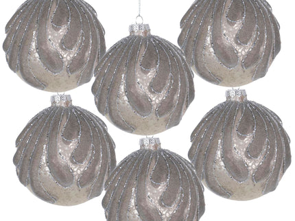 Decorative Hanging Ball Christmas Tree Ornaments For Holiday Party Decorations (Set of 6)
