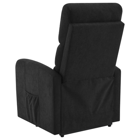 Royston - Upholstered Power Lift Recliner With Remote Comfort - Black