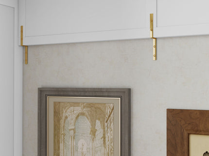 Queen Size Murphy Bed With Wardrobe, Space-Saving Hidden Wall Bed With Desk And Charging Station - White