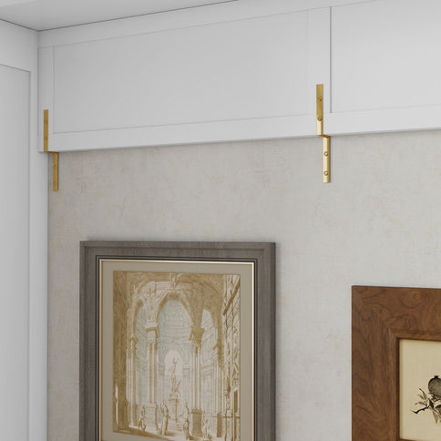 Queen Size Murphy Bed With Wardrobe, Space-Saving Hidden Wall Bed With Desk And Charging Station - White