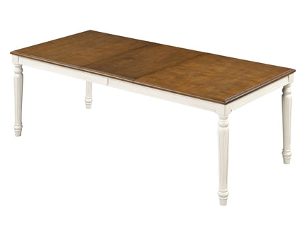 Rectangular Dining Table With Framed Top And Turned Legs - Natural