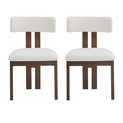 Modern Upholstered Armless Dining Chairs With Metal Legs
