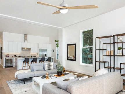 52" Ceiling Fan With Dimmable LED Light, 6 Speed DC Motor, 3 Blades