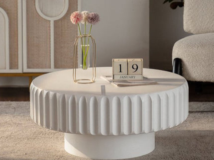 Fluted Storage Table With Lift Off Lid