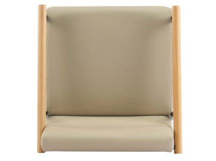 Mid Century Modern Counter Stool Set With Espresso Metal Frame - Khaki